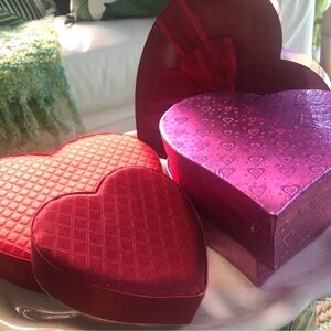 Pink & Red Valentines Day Heart Boxes Bundle